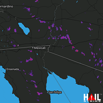 Hail Map Tonopah, AZ 09-07-2017