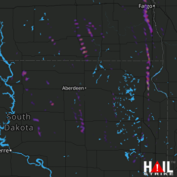 Hail Map Horace, ND 04-23-2022