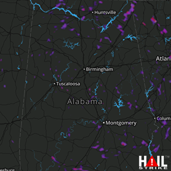 Hail Map Atlanta, GA 08-07-2022