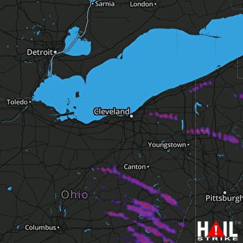 Hail Map Wooster, OH 06-17-2022
