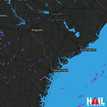 Hail Map Hazlehurst, GA 04-03-2017