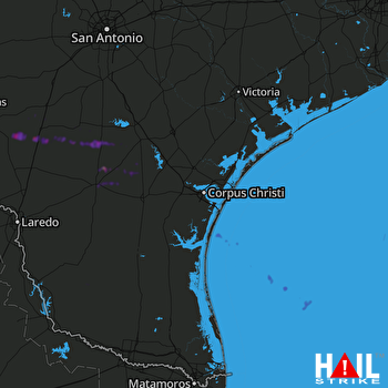 Hail Map CORP CHRISTI 05-25-2022