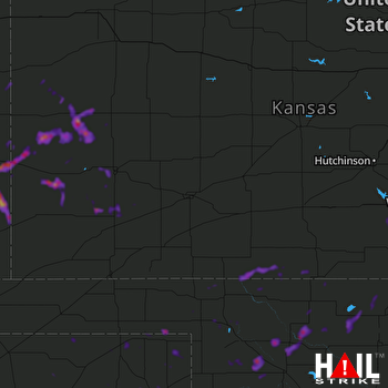 Hail Map Leoti, KS 05-19-2022