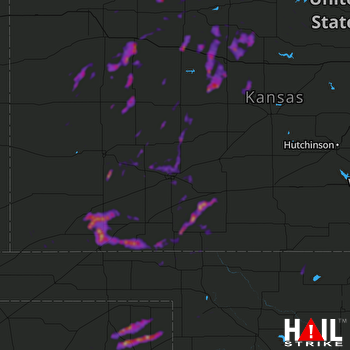 Hail Map Cimarron, KS 09-16-2022