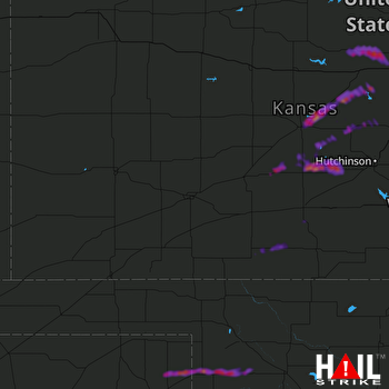 Hail Map Lyons, KS 09-18-2022