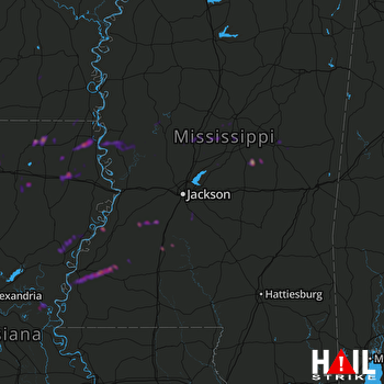 Hail Map Crystal Springs, MS 04-06-2018
