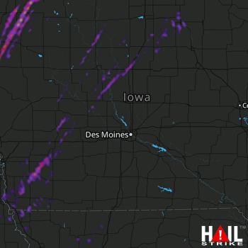 Hail Map Audubon, IA 05-31-2022