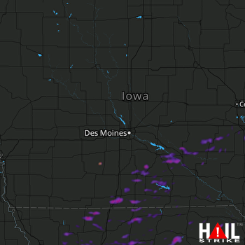 Hail Map Trenton, MO 06-22-2022