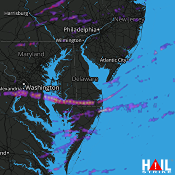 Hail Map Virginia Beach, VA 05-16-2022