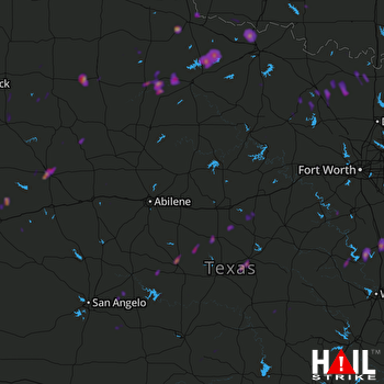 Hail Map Desoto, TX 01-25-2021
