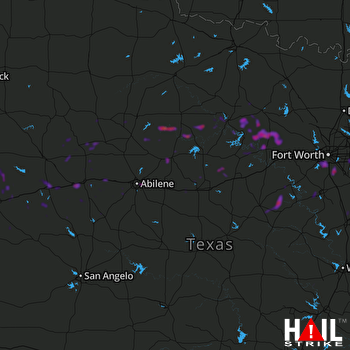 Hail Map Irving, TX 06-27-2022