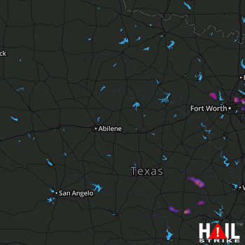 Hail Map Keller, TX 04-07-2018