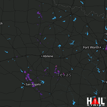 Hail Map Arlington, TX 06-06-2018