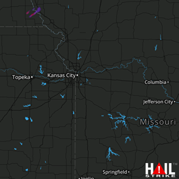 Hail Map KANSAS CITY 05-15-2022