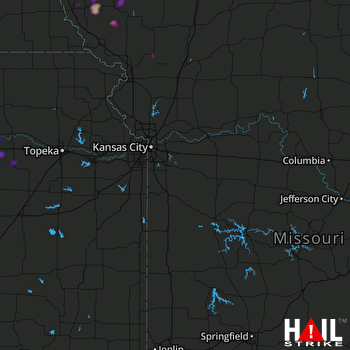 Hail Map Ogden, KS 06-24-2022