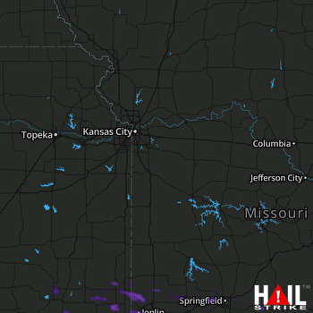 Hail Map Clever, MO 08-17-2022