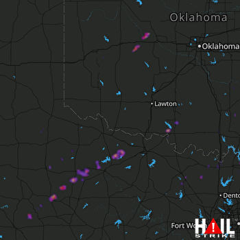 Hail Map Pottsboro, TX 01-25-2021