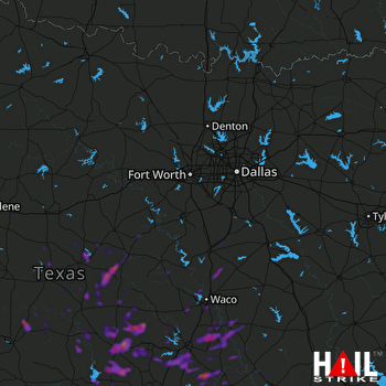 Hail Map Hutto, TX 06-28-2022