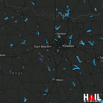 Hail Map Glen Rose, TX 09-26-2022