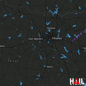 Hail Map Mount Pleasant, TX 01-22-2018