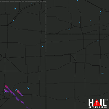 Hail Map Ordway, CO 08-17-2022