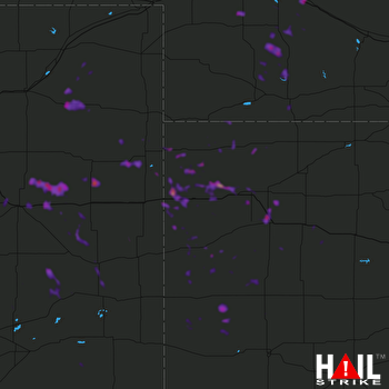 Hail Map Oakley, KS 09-01-2022