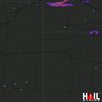 Hail Map North Platte, NE 09-17-2022