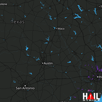 Hail Map KILLEEN 01-08-2018