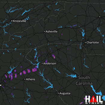 Hail Map Lawrenceville, GA 04-06-2017