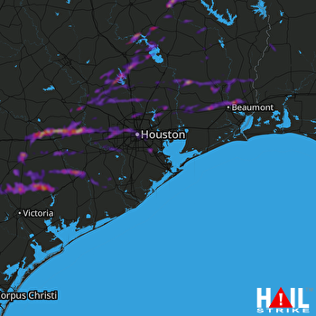 Hail Map Montgomery, TX 01-20-2022