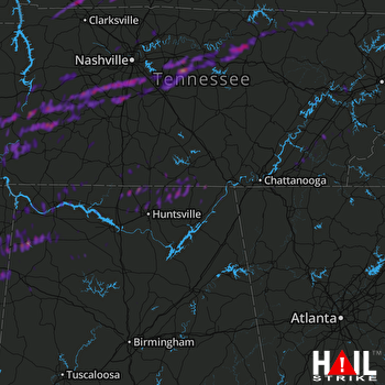 Hail Map Franklin, TN 12-11-2021