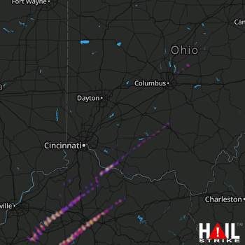 Hail Map Lexington, KY 11-30-2022