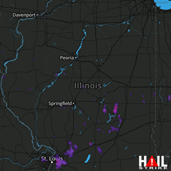 Hail Map Belleville, IL 07-16-2017