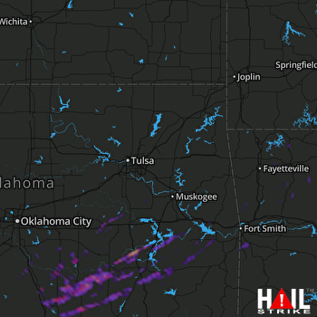 Hail Map Ada, OK 12-18-2021