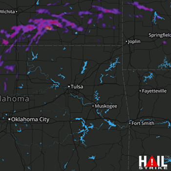 Hail Map Chanute, KS 06-26-2022