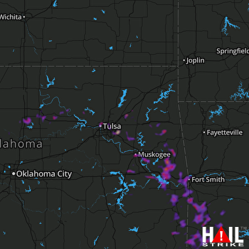 Hail Map Tulsa, OK 07-22-2022