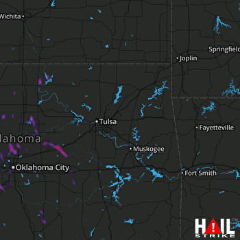 Hail Map Guthrie, OK 08-10-2022