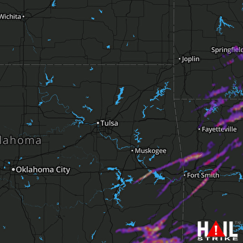 Hail Map Sallisaw, OK 04-21-2023