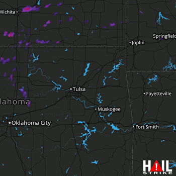 Hail Map Arkansas City, KS 08-16-2017