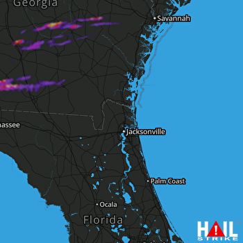 Hail Map Moultrie, GA 12-30-2021