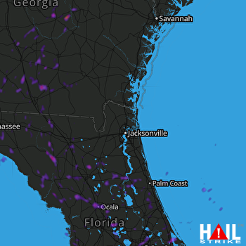 Hail Map Ocala, FL 06-25-2022
