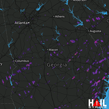 Hail Map Leesburg, GA 04-03-2017