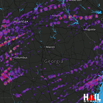 Hail Map Marietta, GA 04-05-2017