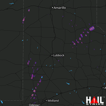 Hail Map Andrews, TX 12-26-2018