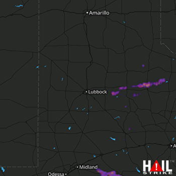 Hail Map Garden City, TX 05-25-2022