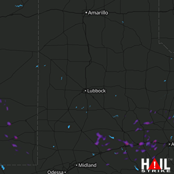 Hail Map Sweetwater, TX 06-27-2022