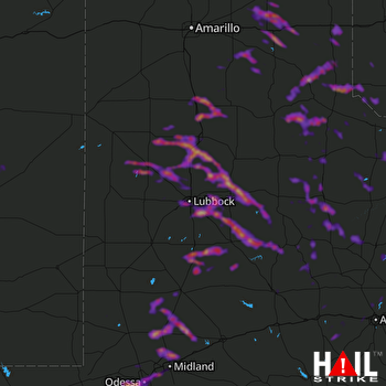 Hail Map Odessa, TX 05-23-2023
