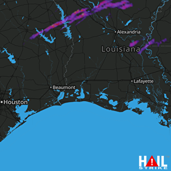 Hail Map Winnfield, LA 11-30-2022