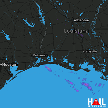 Hail Map LAKE CHARLES 04-07-2018