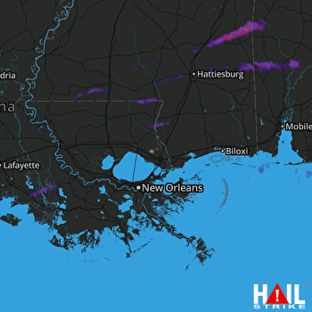 Hail Map Bogalusa, LA 11-30-2022